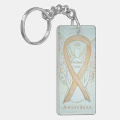 Porte-clés Porte - clé du ruban Sensibilisation à l'angle con (Devant gauche)