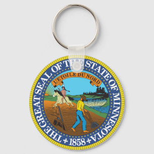 Porte-clés Porte - clé du sceau de l'État du Minnesota