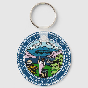 Porte-clés Porte - clé du sceau de l'État du Nebraska