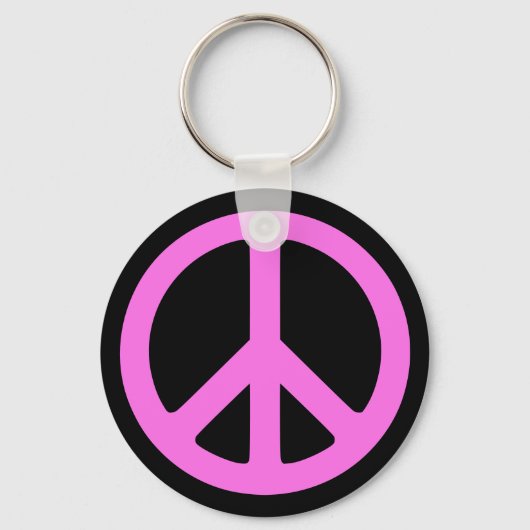 Porte-clés Porte - clé du symbole de paix rose (Recto)