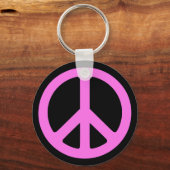 Porte-clés Porte - clé du symbole de paix rose (Recto)