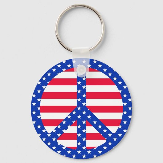 Porte-clés Porte - clé du symbole de paix Stars & Stripes (Recto)