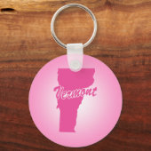 Porte-clés Porte - clé du Vermont d'État rose (Recto)
