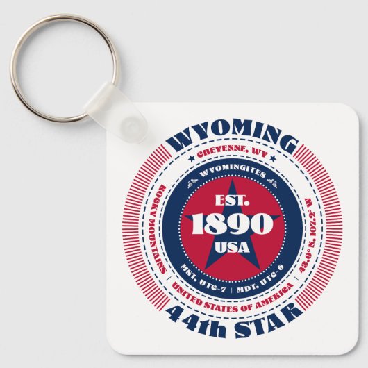 Porte-clés Porte - clé du Wyoming (Recto)