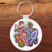 Porte-clés porte - clé écologique "Amoeba Art" (Recto)