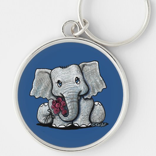 Porte-clés Porte - clé Eléphant KiniArt (Devant)