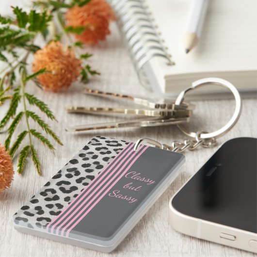 Porte-clés Porte - clé Empreinte de léopard classique mais si (Devant droit)