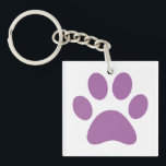 Porte-clés Porte - clé Empreinte de patte<br><div class="desc">Amusant design Empreinte de patte pour amoureux des animaux!</div>