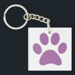 Porte-clés Porte - clé Empreinte de patte<br><div class="desc">Amusant design Empreinte de patte pour amoureux des animaux!</div>