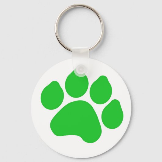 Porte-clés Porte - clé Empreinte de patte vert (Recto)