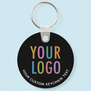 Porte-clés Porte - clé en aluminium noir sur mesure logo d'en