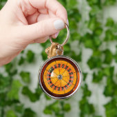 Porte-clés Porte - clé en bois classique de roue de roulette (Main)