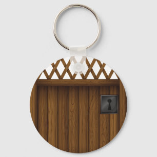 Porte-clés Porte - clé en bois de porte