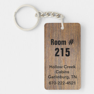 Porte-clés Porte - clé en bois rustique de nombre de chambre