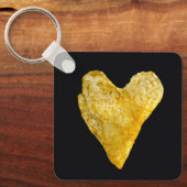 Porte-clés Porte - clé en forme de coeur de chips de pomme de (Recto)