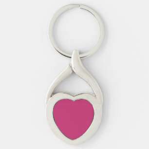 Porte-clés Porte - clé en métal de coeur rose brûlé
