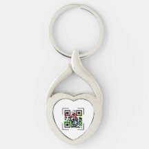Porte - clé en métal du code QR