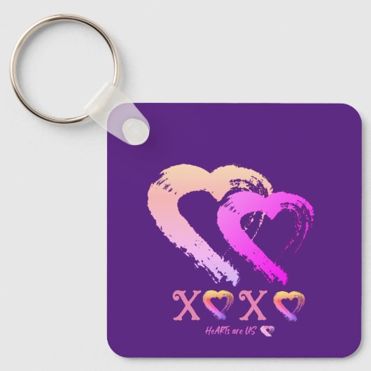 Porte-clés Porte - clé en métal Heart XOXO (Recto)