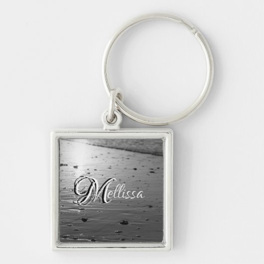 Porte-clés Porte - clé en niveaux de gris de sable doré (Devant)