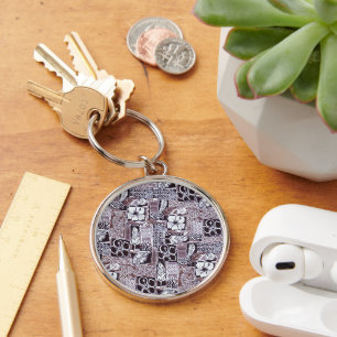 Porte-clés Porte - clé en tissu d'écorce hibiscus hawaïens