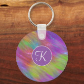 Porte-clés Porte - clé en verre arc-en-ciel fondu (Recto)