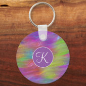 Porte-clés Porte - clé en verre arc-en-ciel fondu (Recto)