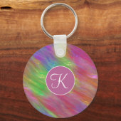 Porte-clés Porte - clé en verre arc-en-ciel fondu (Recto)