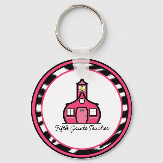 Porte-clés Porte - clé enseignant de cinquième année (Recto)