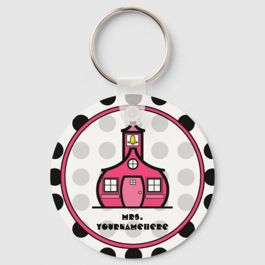 Porte-clés Porte - clé enseignant de Polka Dot (Recto)