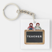 PORTE - CLÉ enseignant Raggedy Ann Andy étiquette