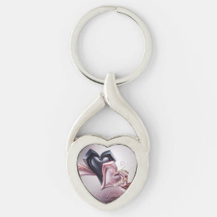 Porte-clés Porte - clé entrelacé de coeur