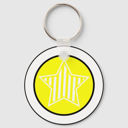 Porte-clés Porte - clé étoile jaune et blanche (Recto)