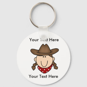 Porte-clés Porte - clé fait sur commande de brun de cow-girl