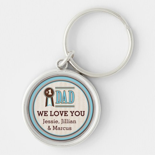 Porte-clés Porte - clé fait sur commande de fête des pères de (Devant)