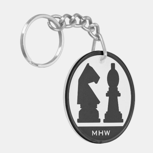 Porte-clés Porte - clé fait sur commande de monogramme (Devant gauche)