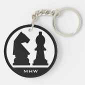 Porte-clés Porte - clé fait sur commande de monogramme (Dos)