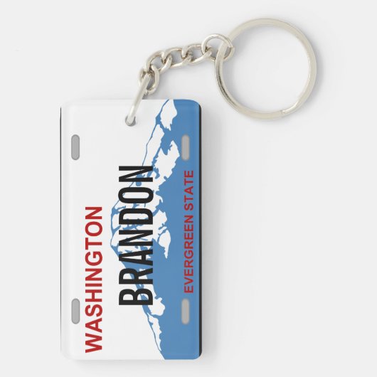 Porte-clés Porte - clé fait sur commande de plaque (Dos)