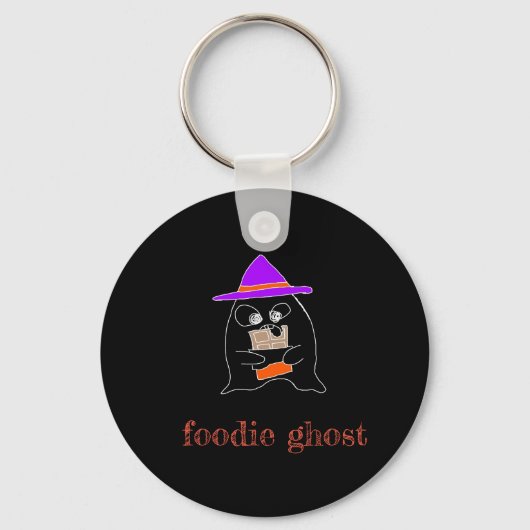 Porte-clés porte - clé fantôme foodie (Recto)