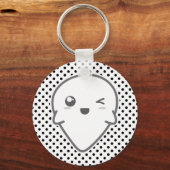 Porte-clés Porte - clé fantôme Kawaii Winking (Recto)