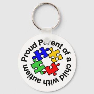 Porte-clés Porte - clé fier de l'enfant w/autism de parent