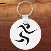 Porte-clés porte - clé fille en cours - Blanc (Recto)