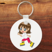Porte-clés Porte - clé fille Rollerblading (Recto)