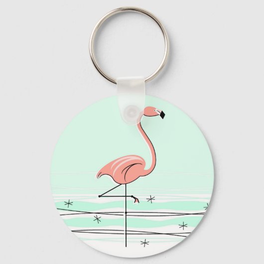 Porte-clés porte - clé Flamant rose (Recto)