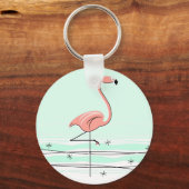 Porte-clés porte - clé Flamant rose (Recto)