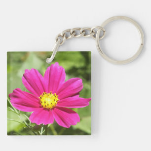 Porte-clés Porte - clé Fleur Cosmos Rose Chaud
