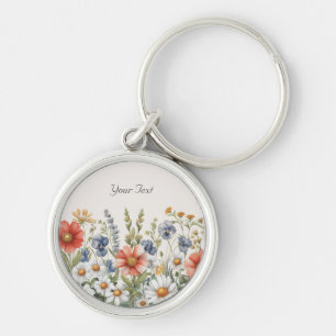 Porte-clés Porte - clé Fleur sauvage coloré