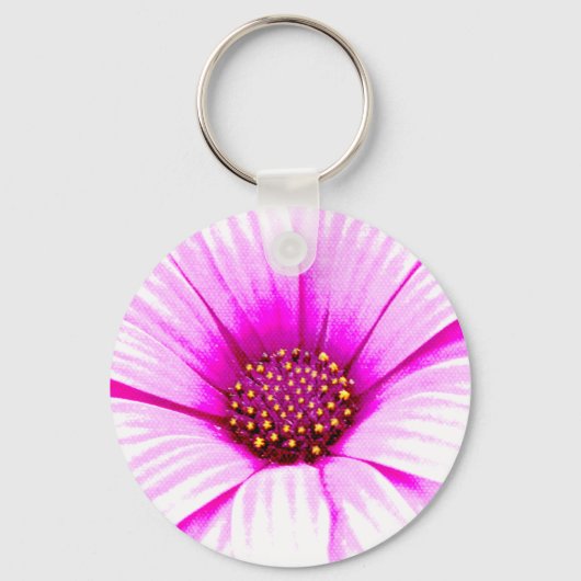Porte-clés Porte - clé fleuri rose (Recto)