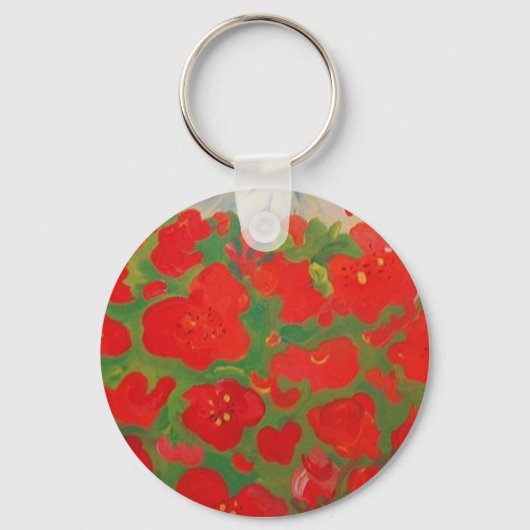 Porte-clés Porte - clé Fleurs rouges (Recto)