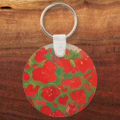 Porte-clés Porte - clé Fleurs rouges (Recto)