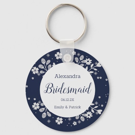 Porte-clés Porte - clé floral blanc (Recto)